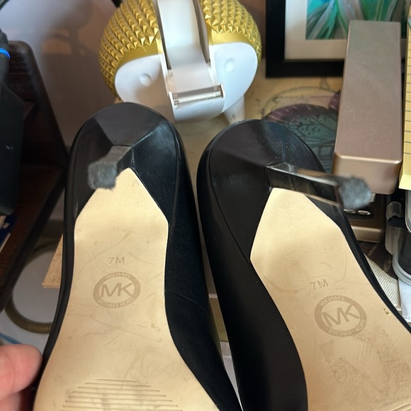 Michael Kors, Size 7 Black w Silver toe, silver heel - Picture 11 of 11